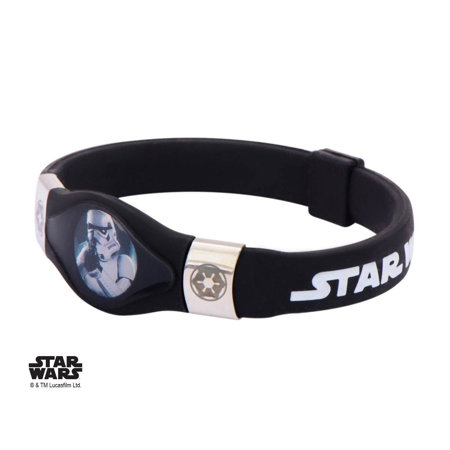 Star Wars Stormtrooper and Galactic Empire Symbol Kids' Silicone Bracelet