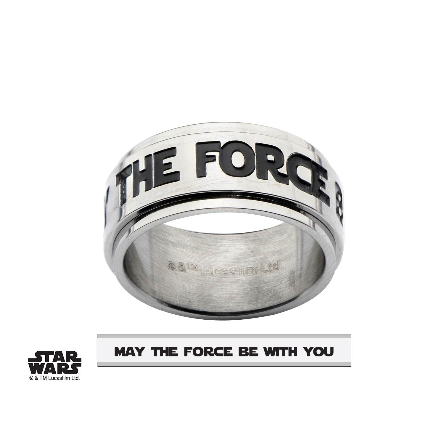 Star Wars "MAY THE FORCE BE WITH YOU"Spinner Ring