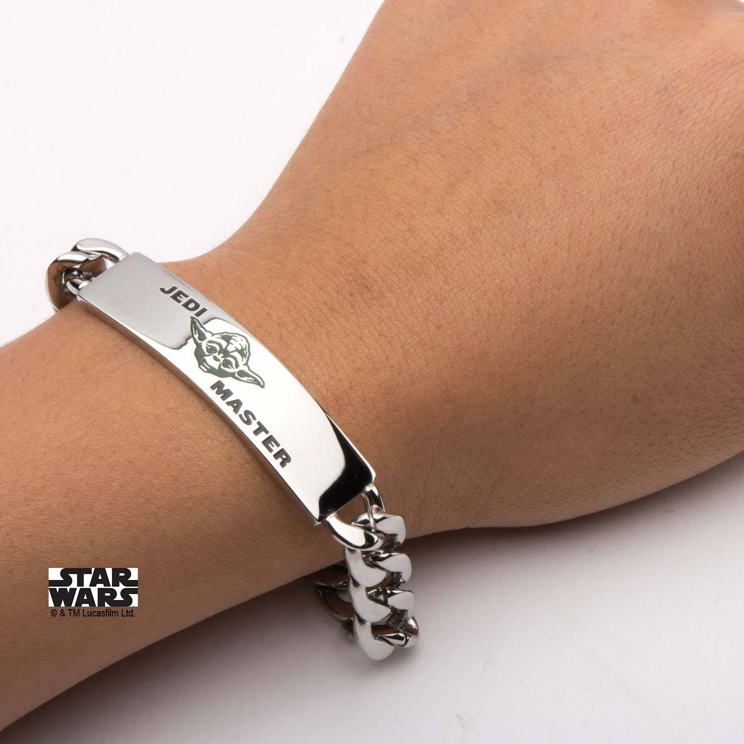 Star Wars Yoda ID Curb Chain Bracelet