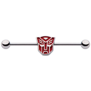 Transformers Red Autobot Logo Industrial Barbell