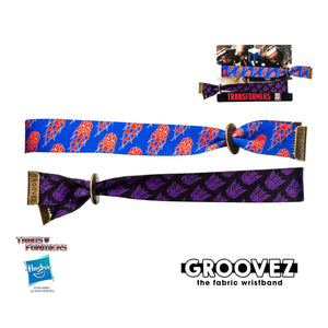 Transformers Autobot and Decepticon Grooves (tm) Fabric Bracelet Set