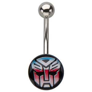 Transformers Red/Blue Autobot Logo Fixed Navel