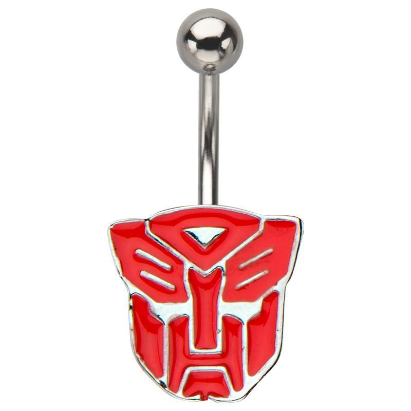 Transformers Red Autobot Logo Fixed Navel