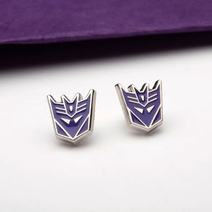 Transformers Decepticon Logo Stud Earrings
