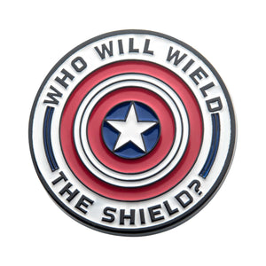 Marvel The Falcon and the Winter Soldier "Who Will Wield The Shield?" Lapel Pin