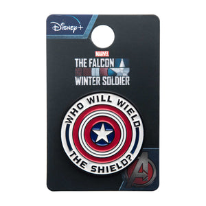 Marvel The Falcon and the Winter Soldier "Who Will Wield The Shield?" Lapel Pin