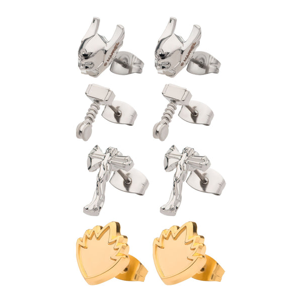 Marvel Thor Stud Earrings Set (4pcs).