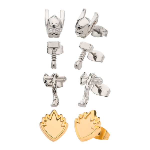 Marvel Thor Stud Earrings Set (4pcs).