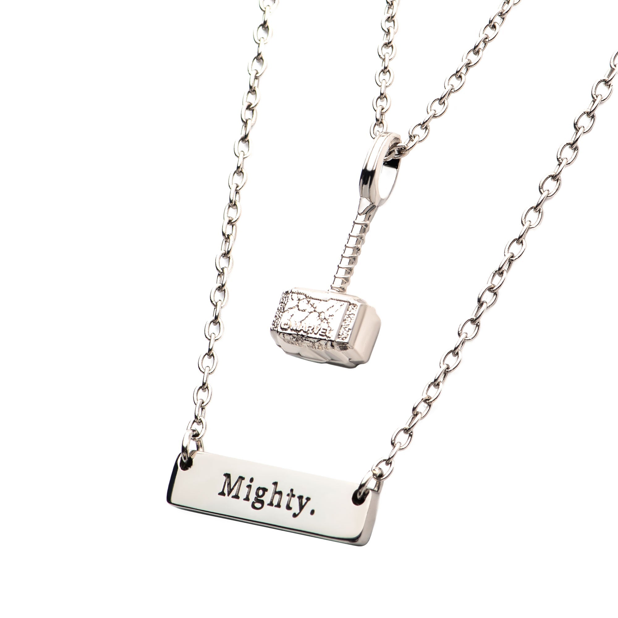 Marvel Hammer and Mighty Thor Tiered Necklace