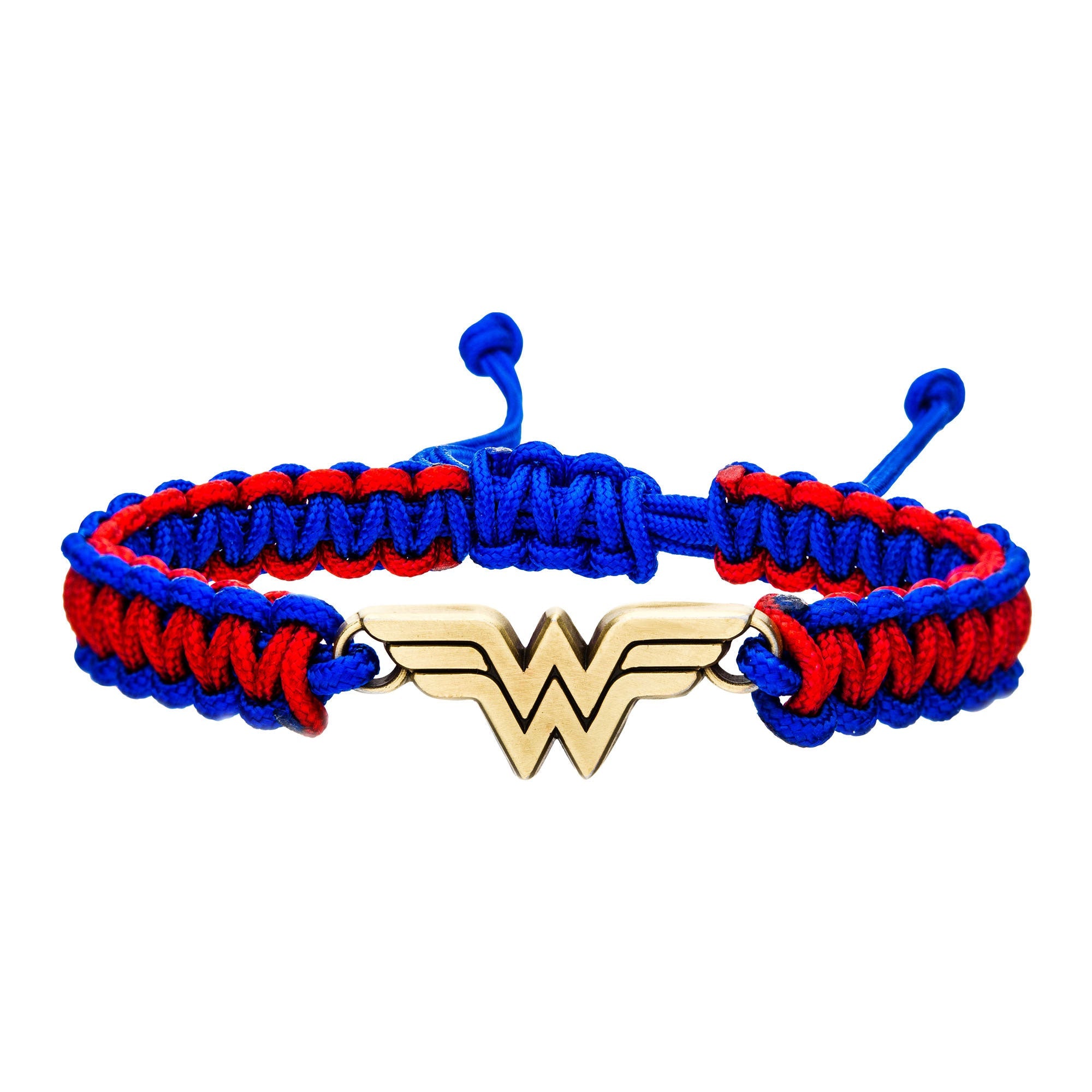 DC COMICS, WONDER WOMAN LOGO CORD BRACELET - Truth, Love, Justice & Wonder  Woman Logo Premium CORD BRACELET - Set Of 3 